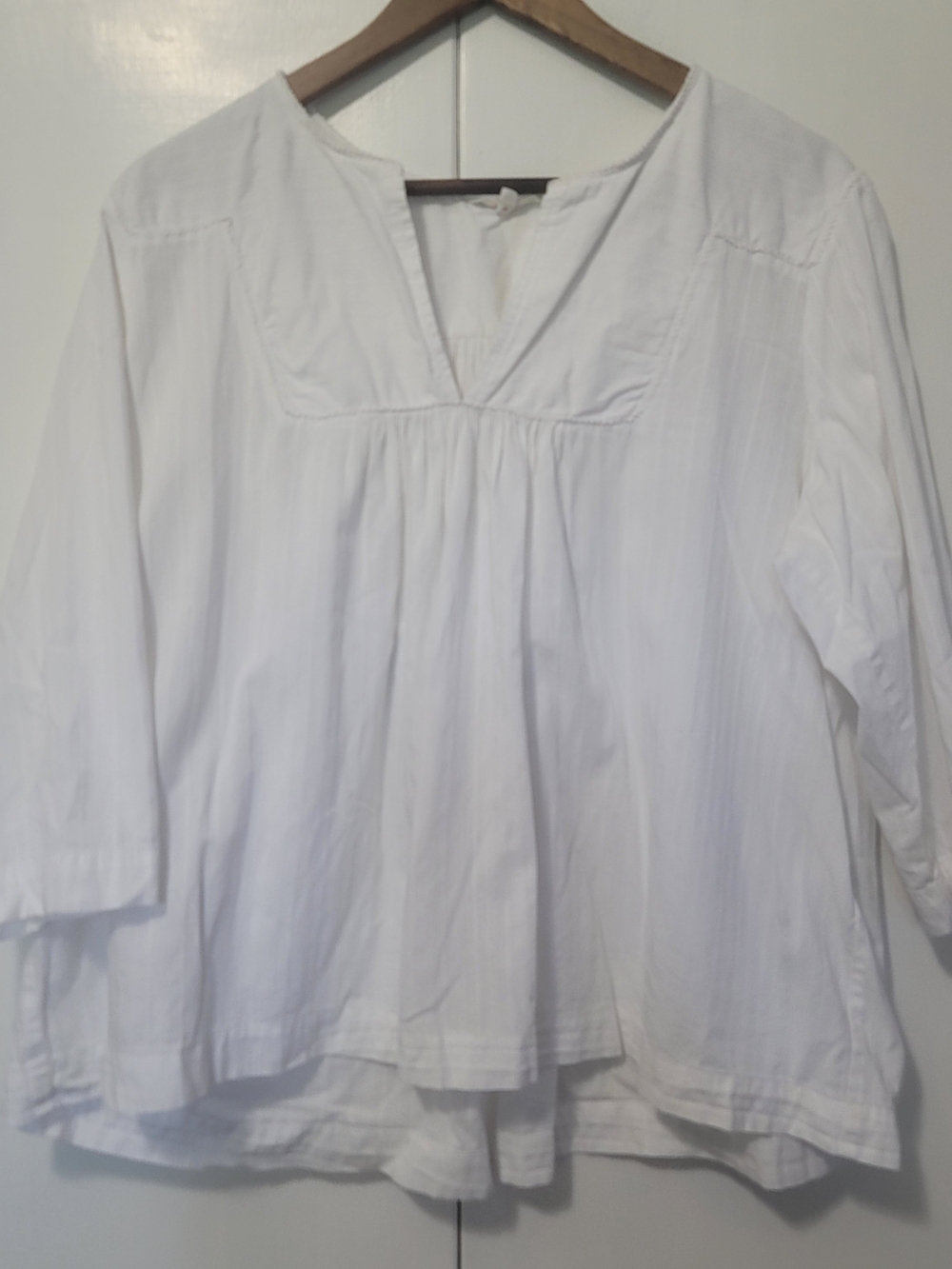 Levi's White Peasant-Style Tunic Top